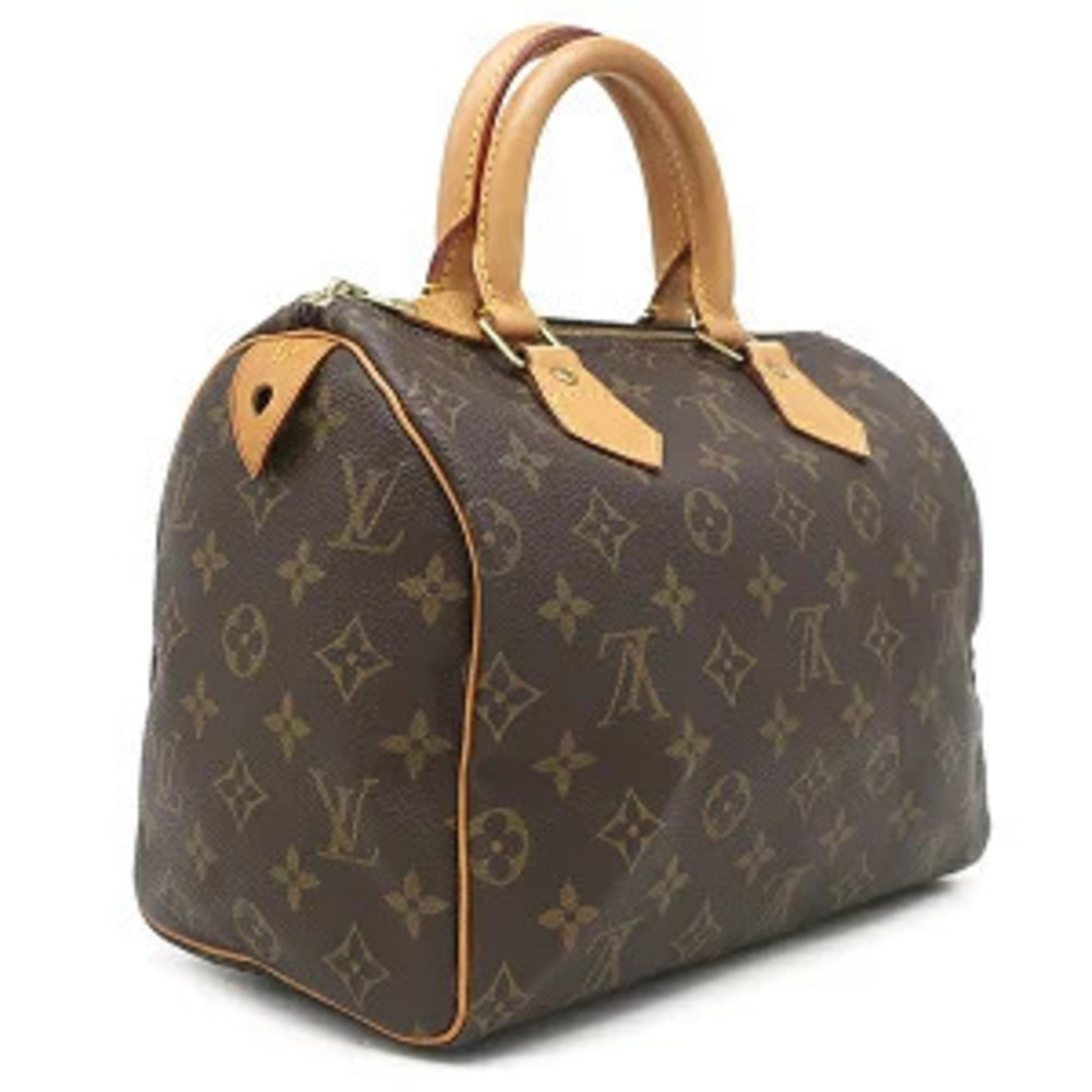 Louis Vuitton canvas handbag Speedy Boston Monogram key brown padlock Brown